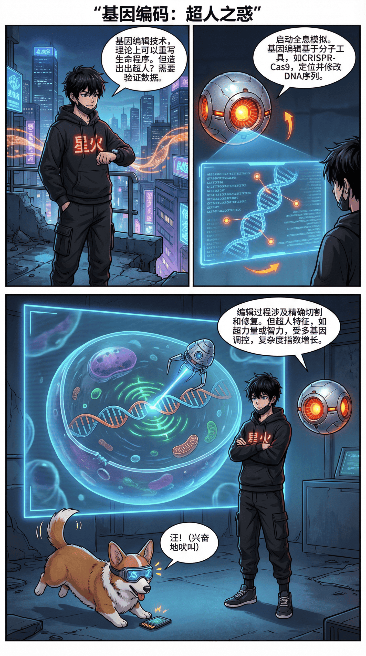 基因编辑技术原理与伦理探讨 – 漫画图解教学 | 前沿生物科技