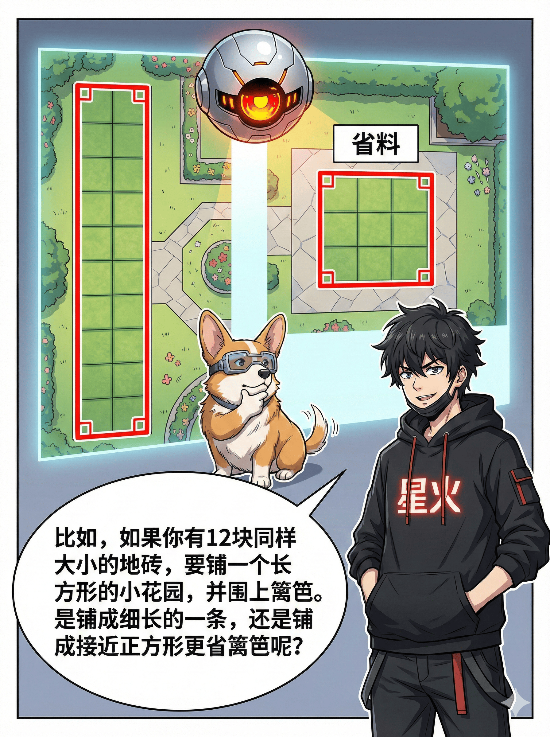 周长与面积计算详解：公式、区别与漫画练习题 | 数学几何教学 - 第 12 页