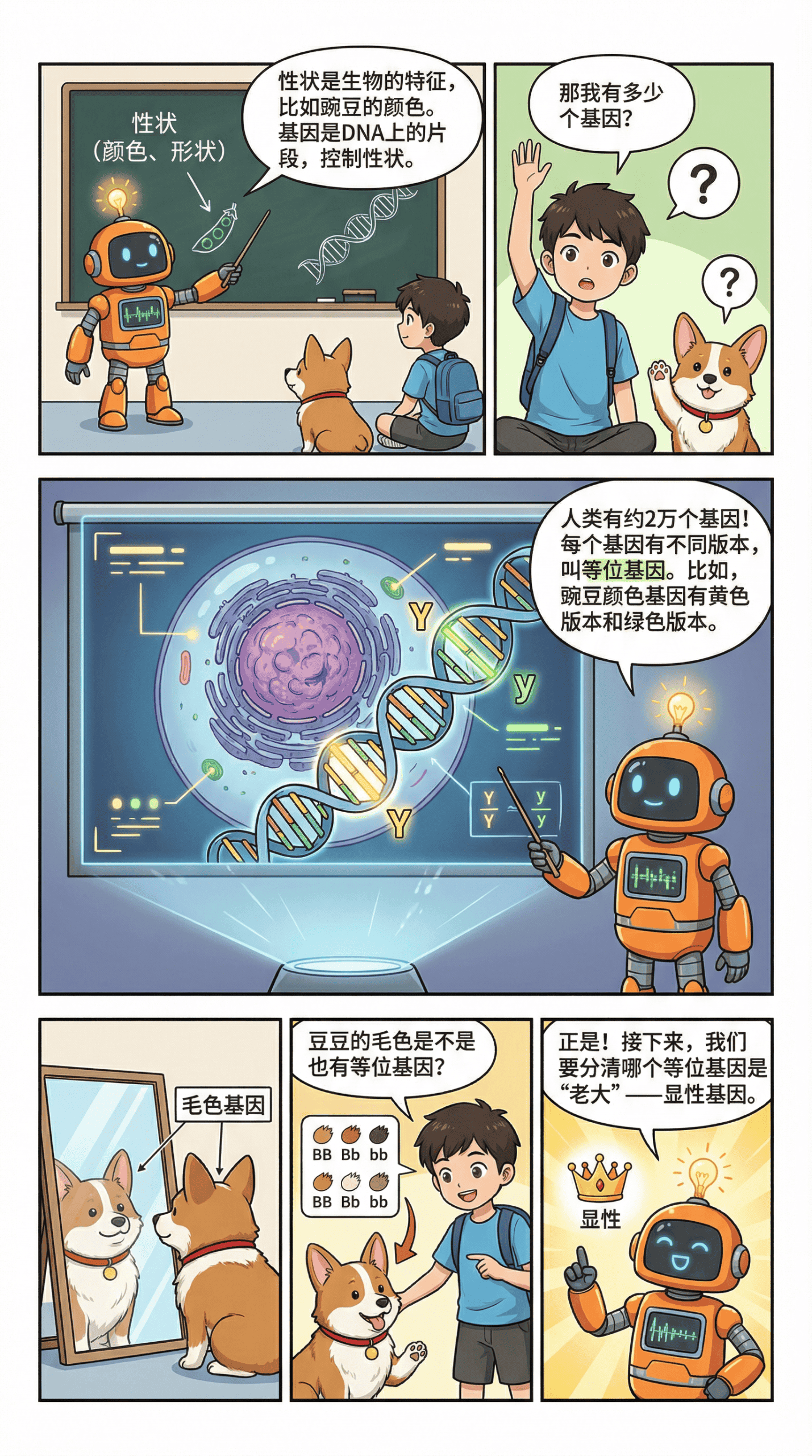 孟德尔遗传定律详解：分离定律与自由组合定律（附漫画解析） - 第 3 页