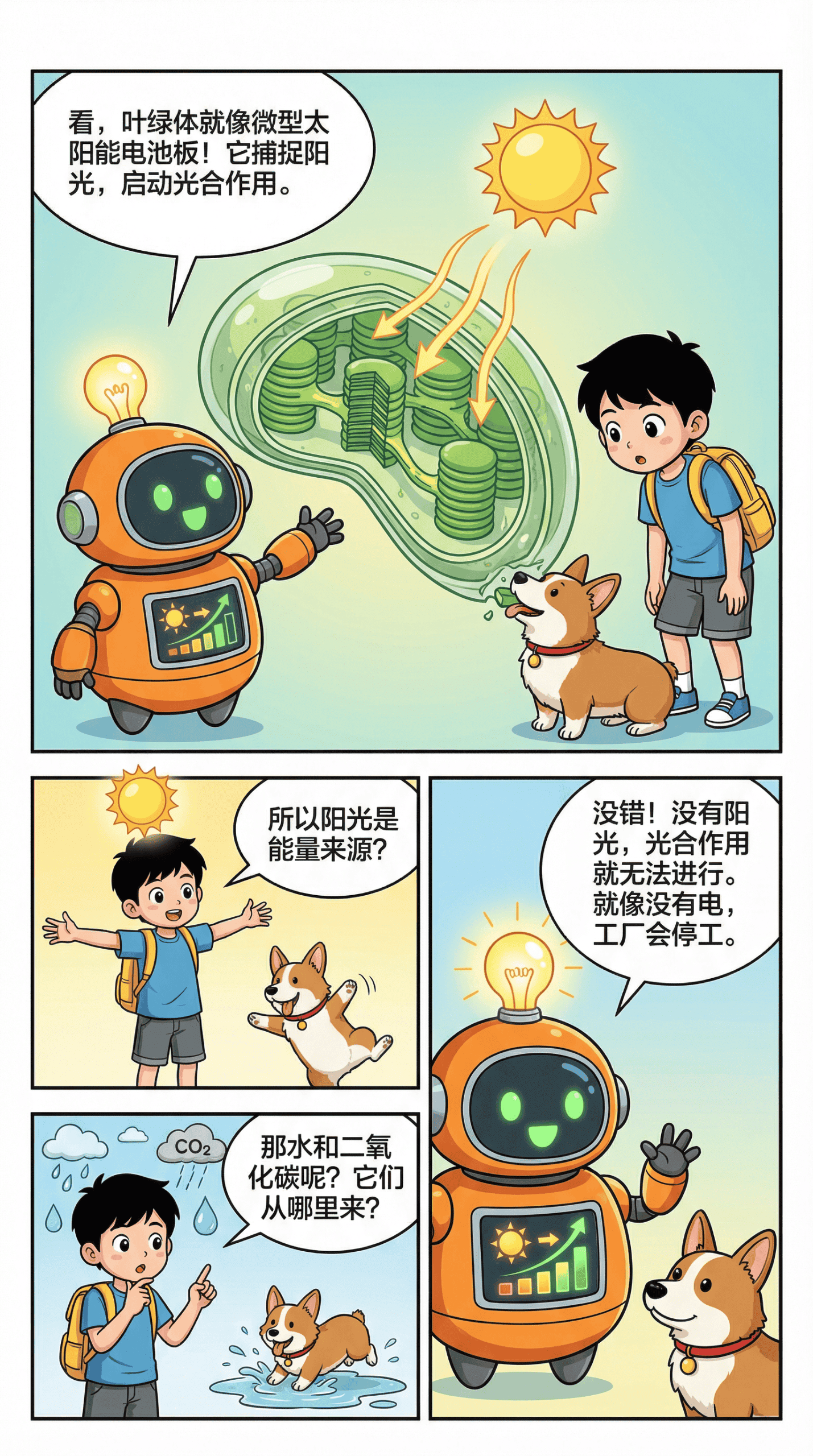 光合作用过程详解：图解叶绿素如何将阳光转化为能量 | 生物化学教学 - 第 3 页