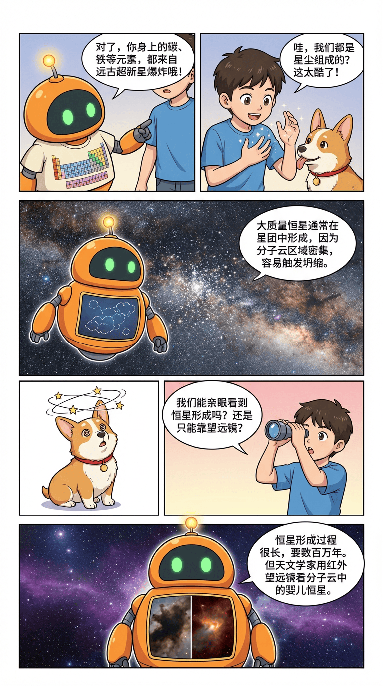 大质量恒星如何形成？漫画图解天体物理过程详解 | 前沿物理教学 - 第 6 页