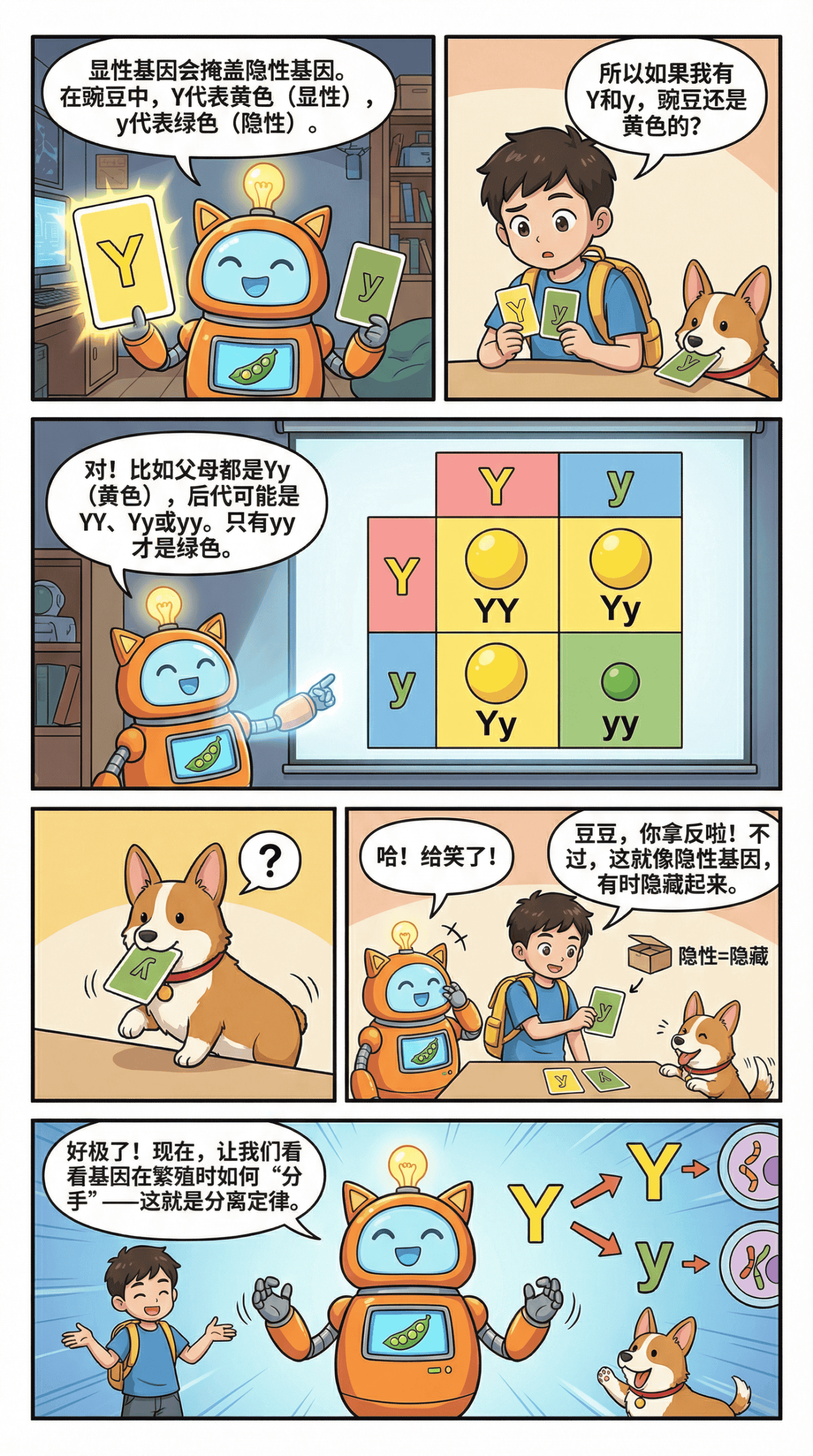 孟德尔遗传定律详解：分离定律与自由组合定律（附漫画解析） - 第 4 页