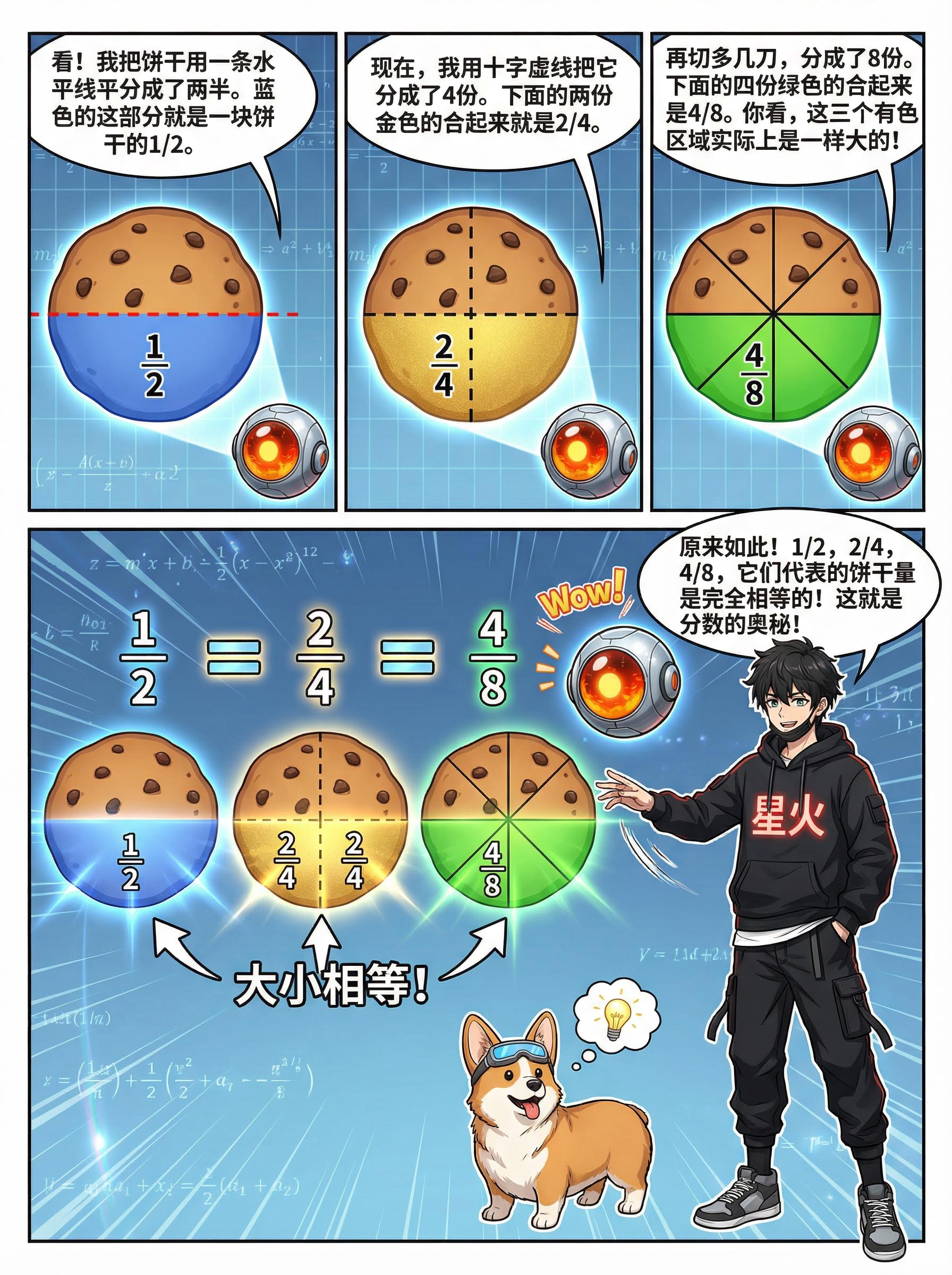 等值分数详解：为什么2/4等于1/2？(附漫画图解与常见误区) - 第 5 页