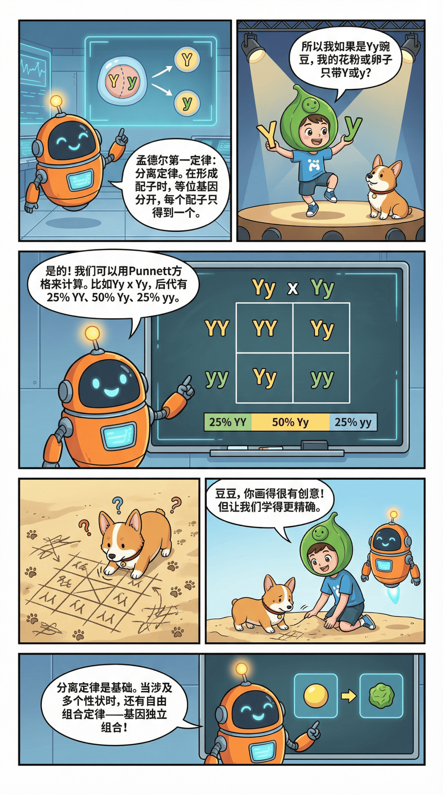 孟德尔遗传定律详解：分离定律与自由组合定律（附漫画解析） - 第 5 页