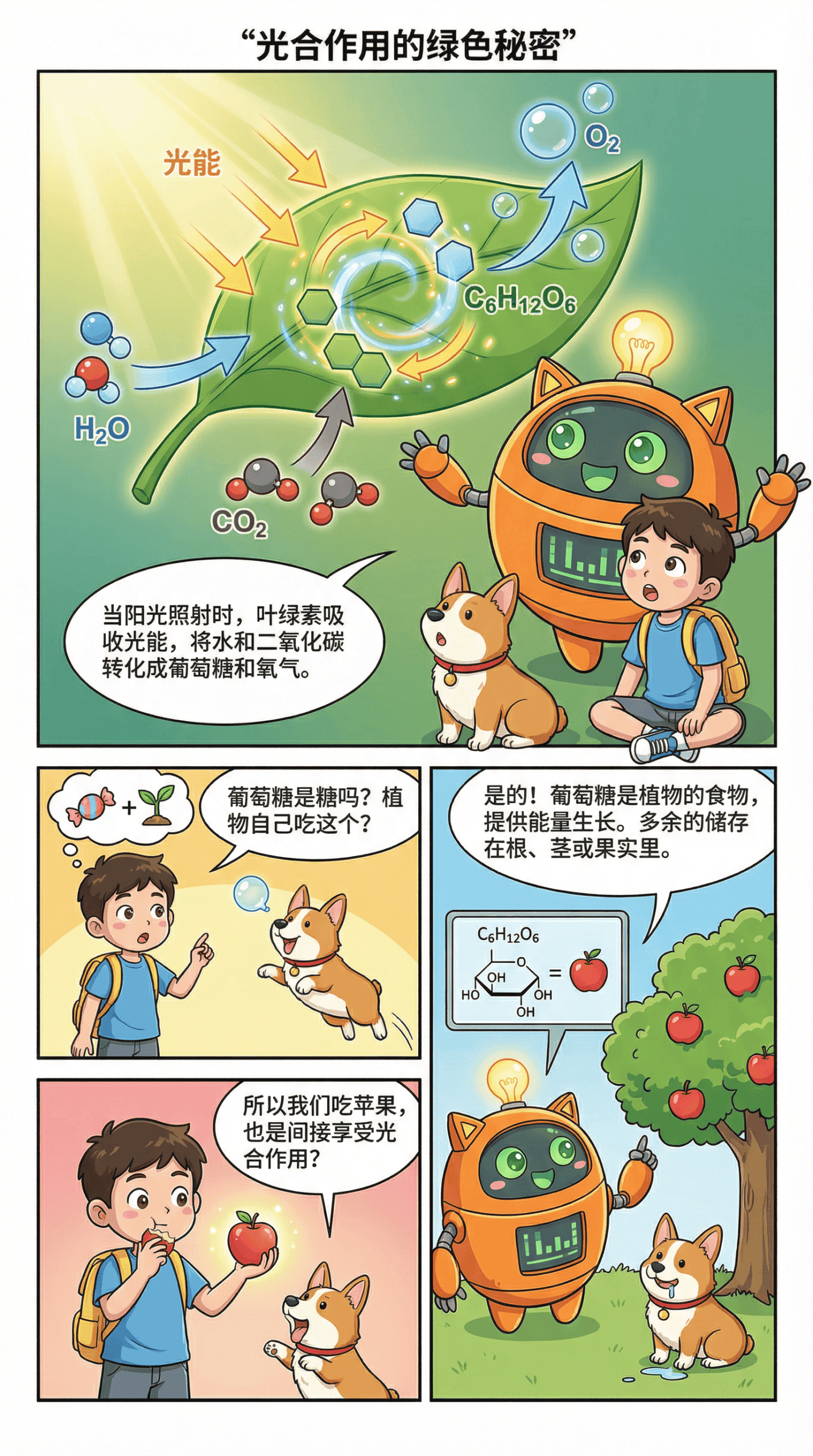 光合作用过程详解：图解叶绿素如何将阳光转化为能量 | 生物化学教学 - 第 5 页