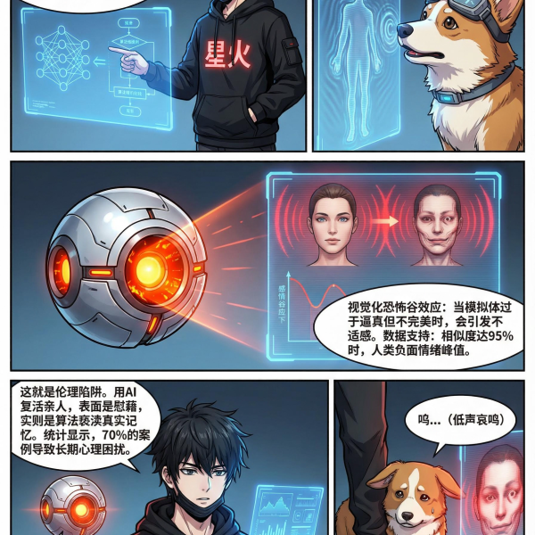 AI复活亲人技术解析与伦理探讨：漫画教学版详解