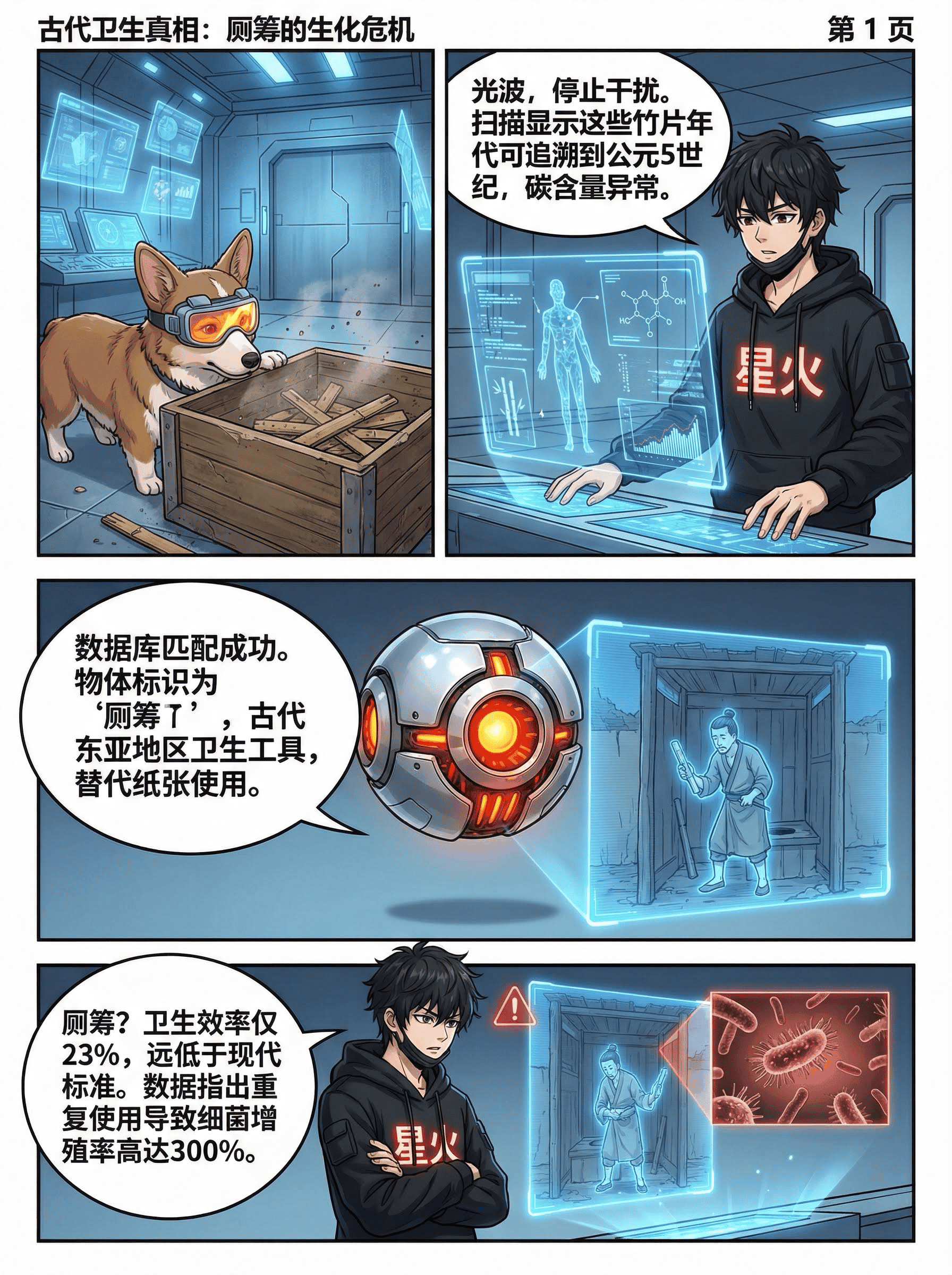 古代厕纸演变史：从竹木到纸张的卫生革命 | 漫画历史教学 - 第 1 页