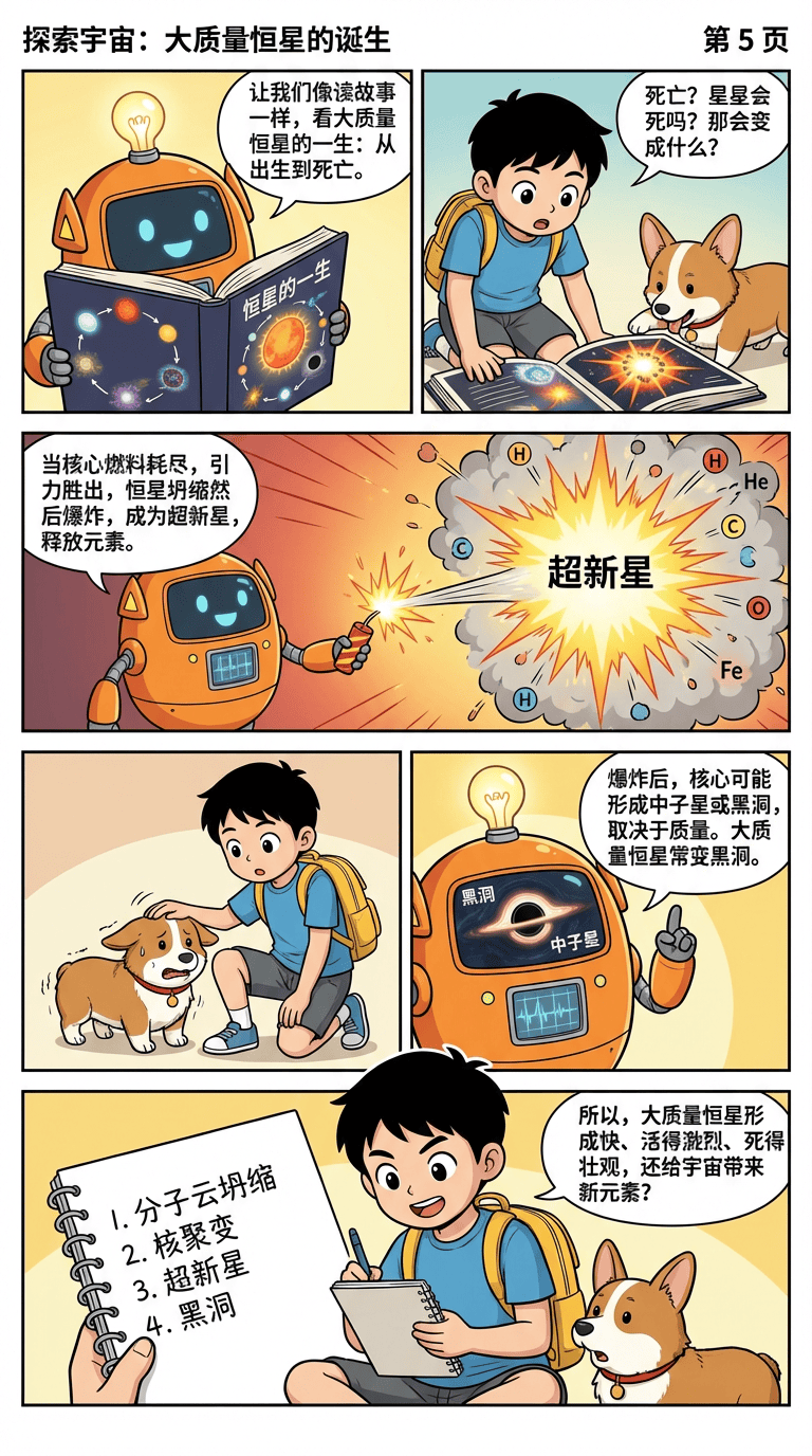 大质量恒星如何形成？漫画图解天体物理过程详解 | 前沿物理教学 - 第 5 页