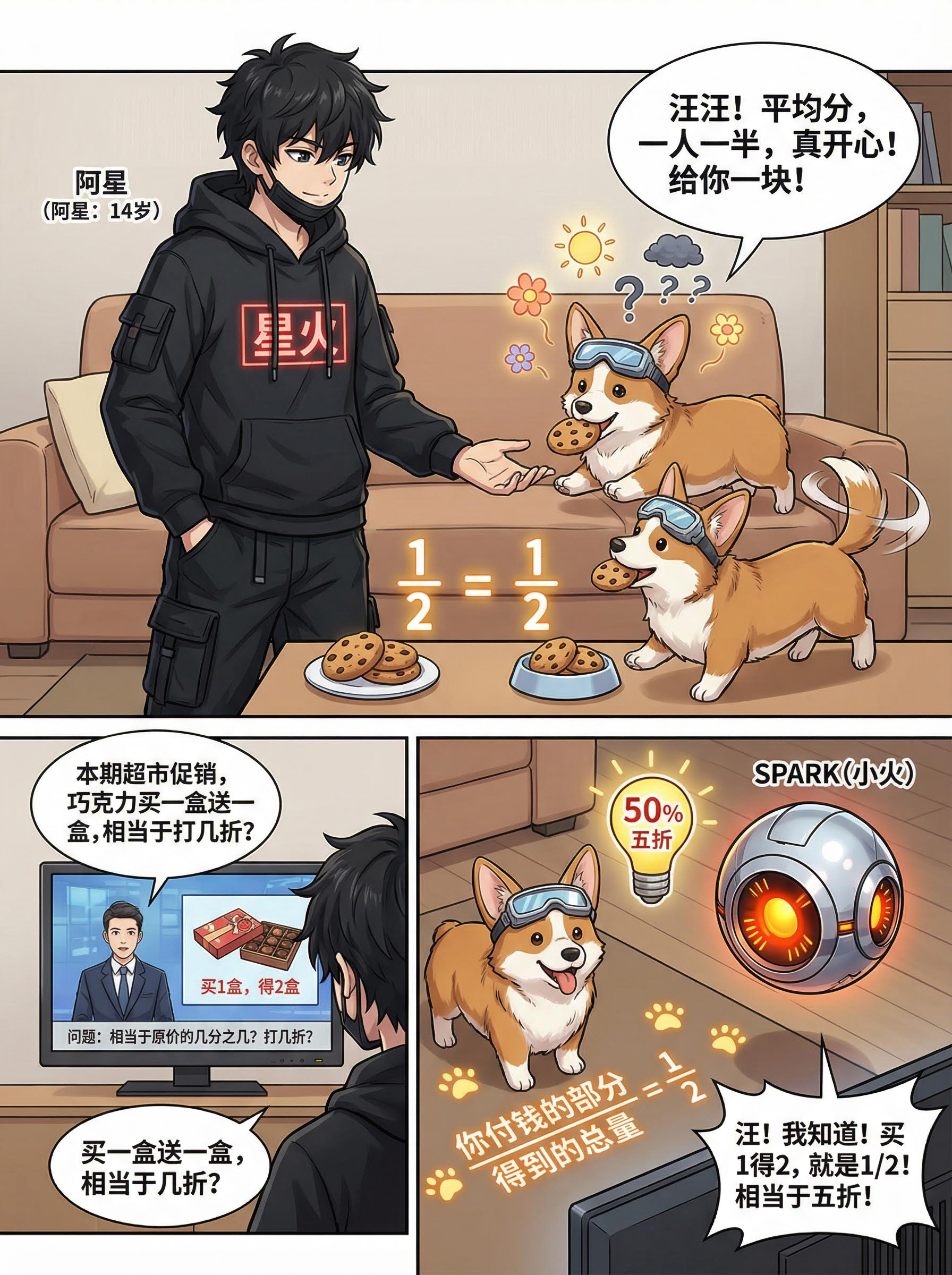 等值分数详解：为什么2/4等于1/2？(附漫画图解与常见误区) - 第 9 页