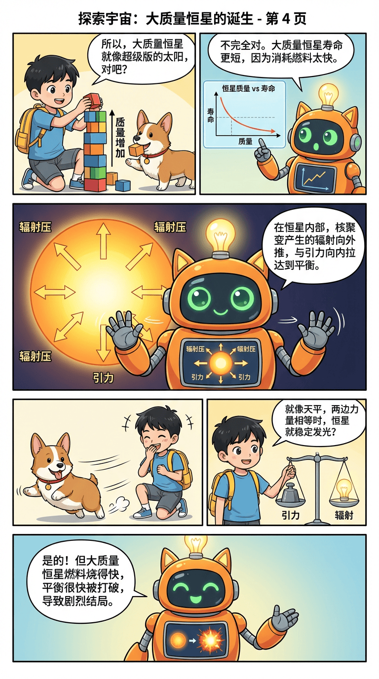 大质量恒星如何形成？漫画图解天体物理过程详解 | 前沿物理教学 - 第 4 页