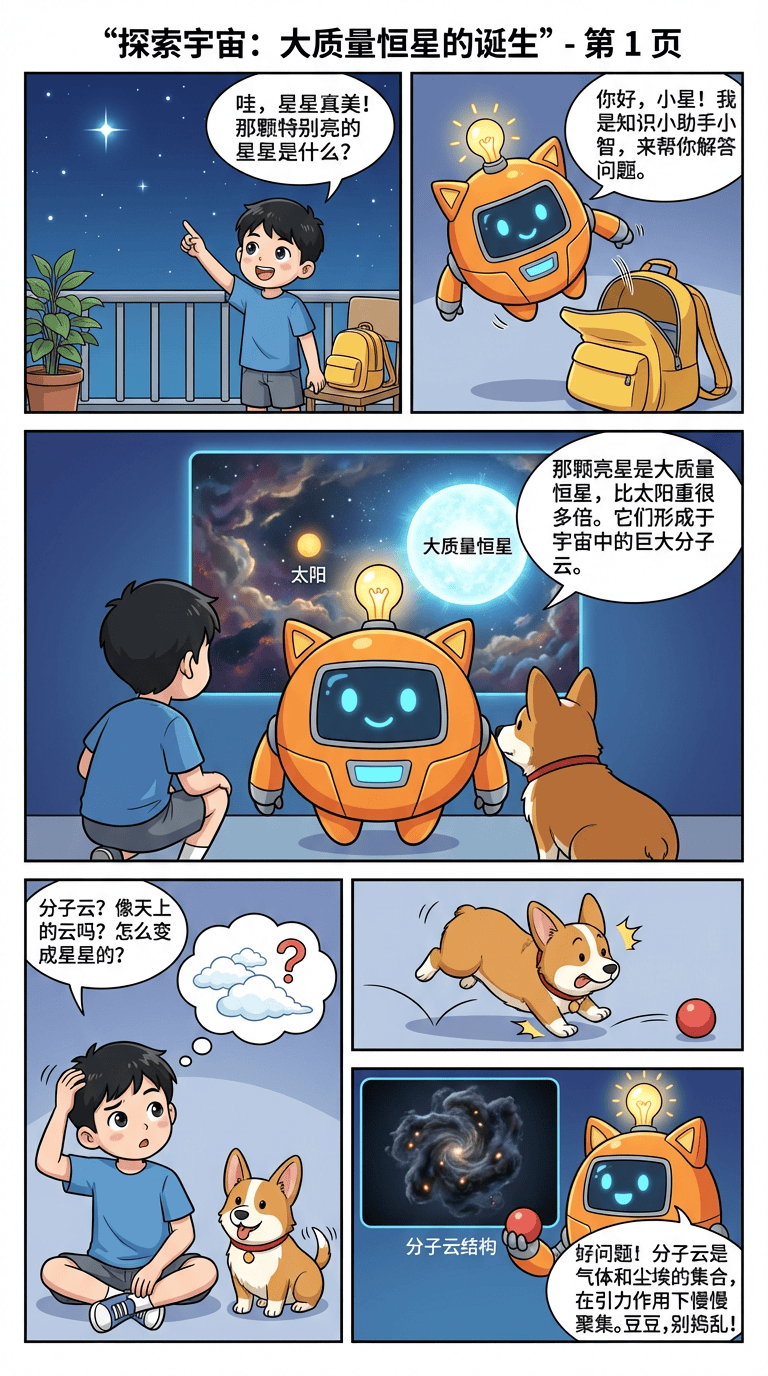 大质量恒星如何形成？漫画图解天体物理过程详解 | 前沿物理教学