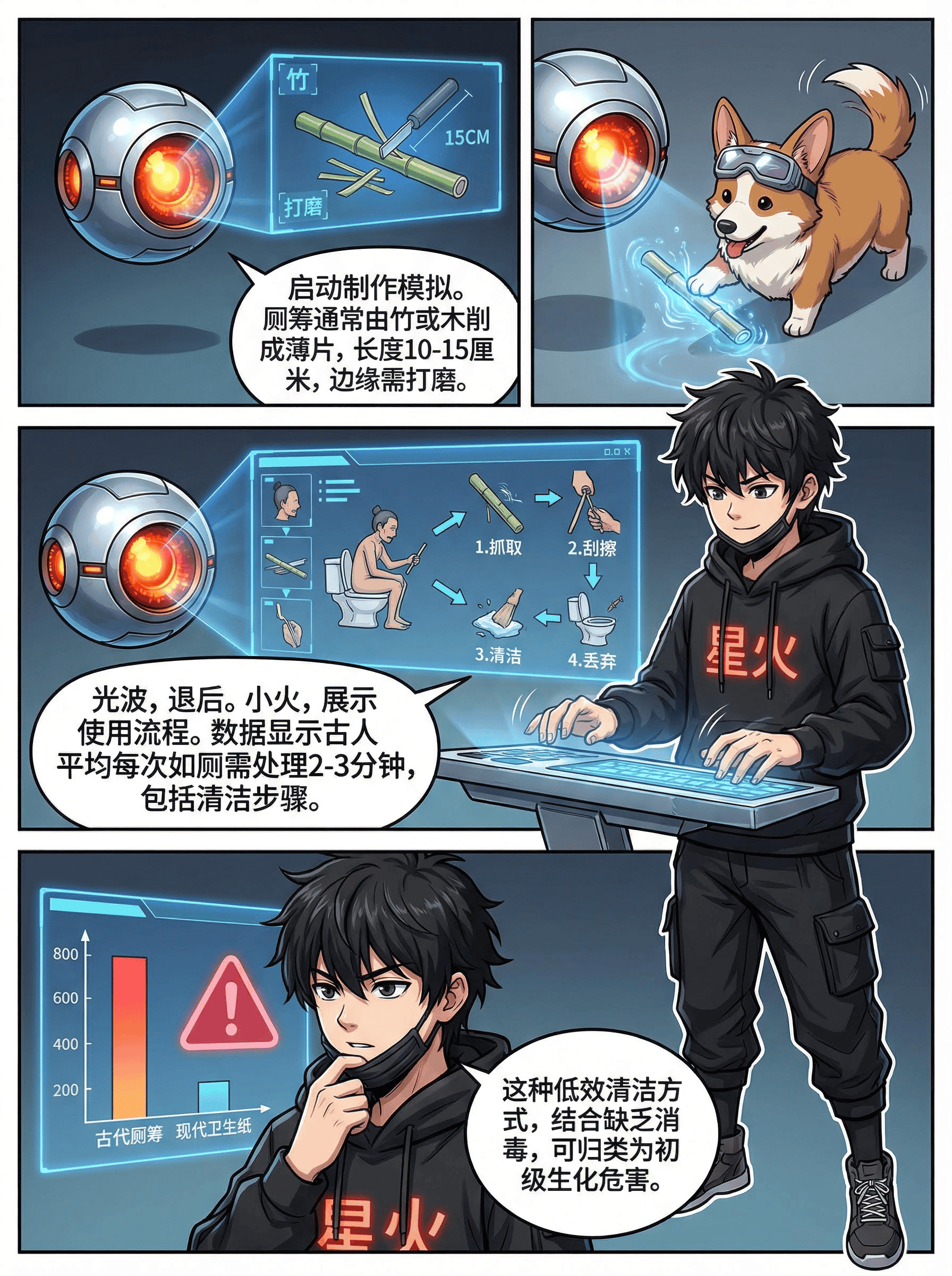 古代厕纸演变史：从竹木到纸张的卫生革命 | 漫画历史教学 - 第 2 页