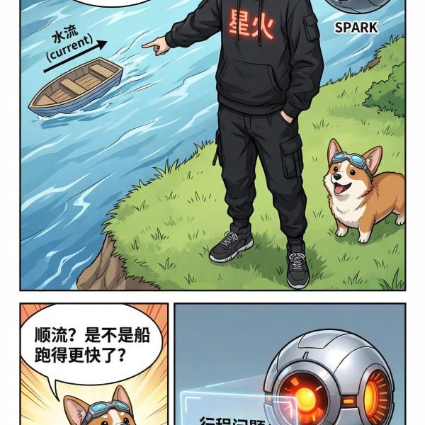 流水行船顺流问题详解：核心公式、解题步骤与例题(小学数学应用题)