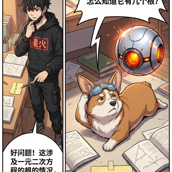 一元二次方程判别式(Δ公式)详解：如何判断根的性质与个数 | 漫画教学