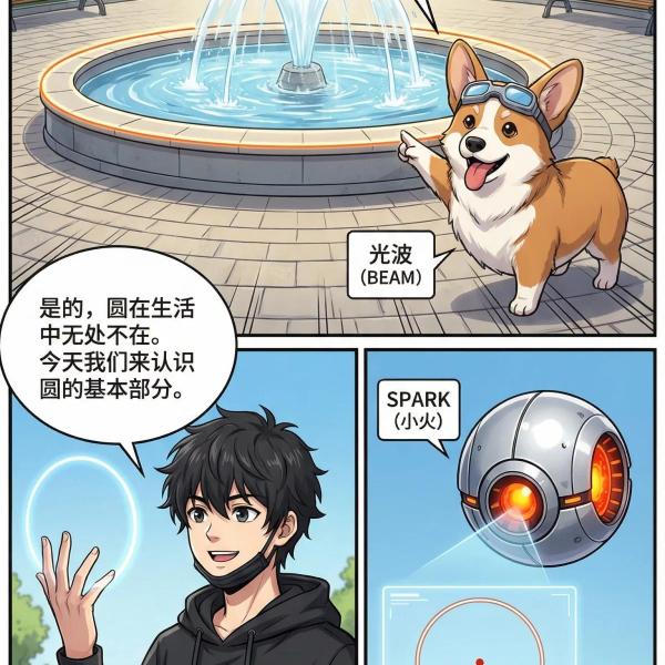 圆的认识：圆心、半径、直径的定义、公式与图解教学