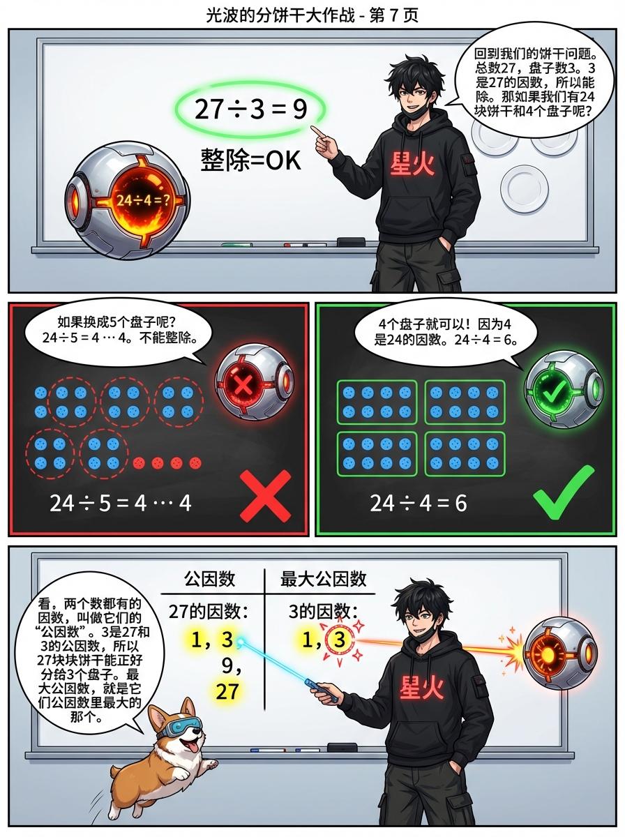 倍数与因数详解：概念、漫画教学与练习题 | 小学数学 - 第 7 页