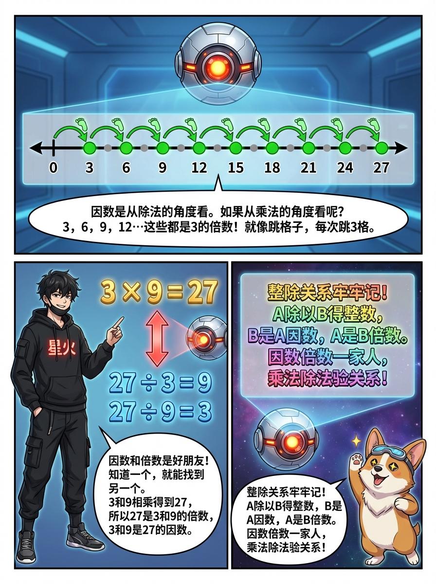 倍数与因数详解：概念、漫画教学与练习题 | 小学数学 - 第 8 页