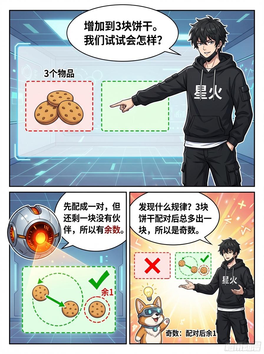 奇数与偶数的定义、配对概念详解 | 小学数学漫画教学 - 第 6 页