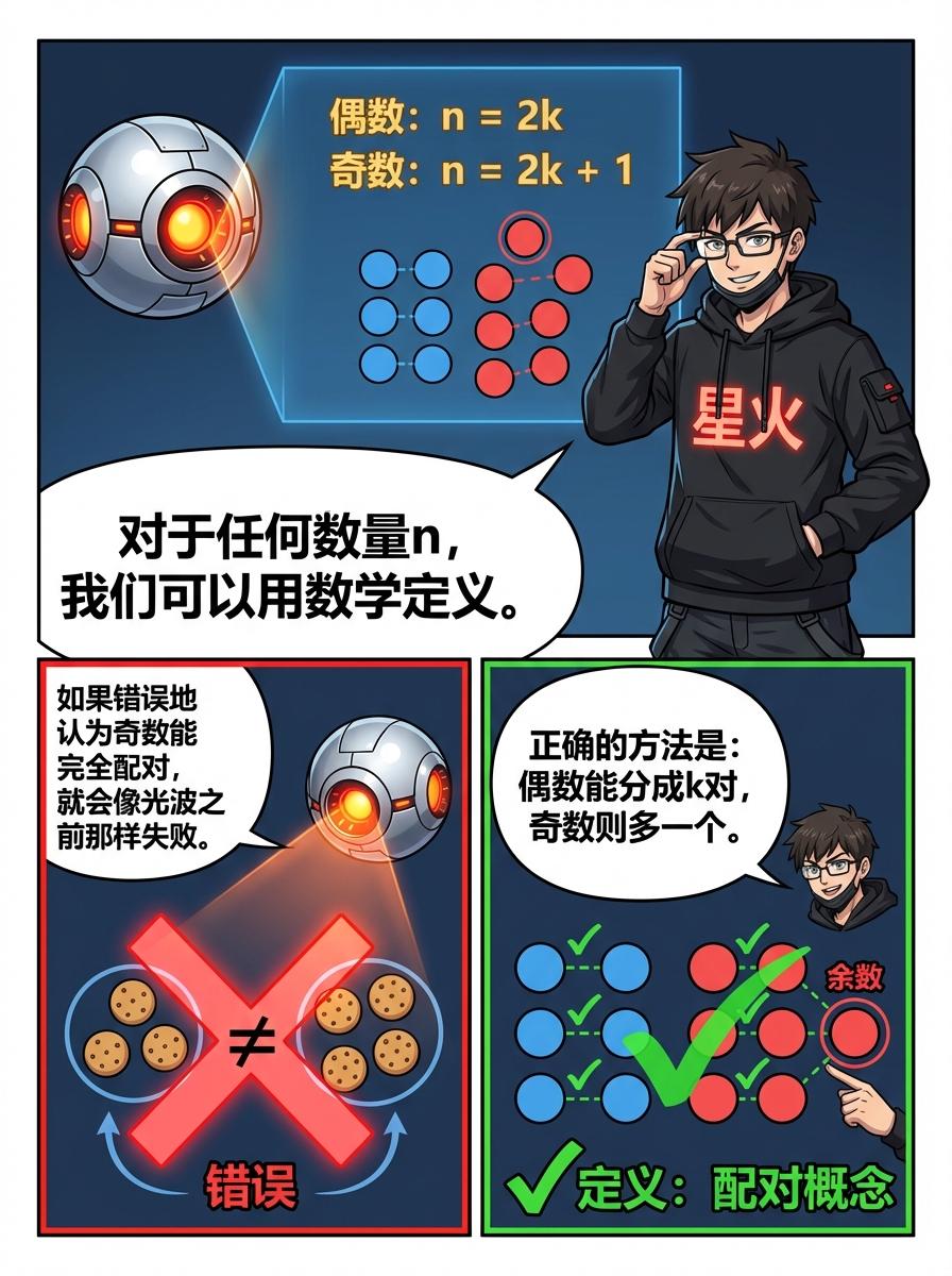奇数与偶数的定义、配对概念详解 | 小学数学漫画教学 - 第 8 页