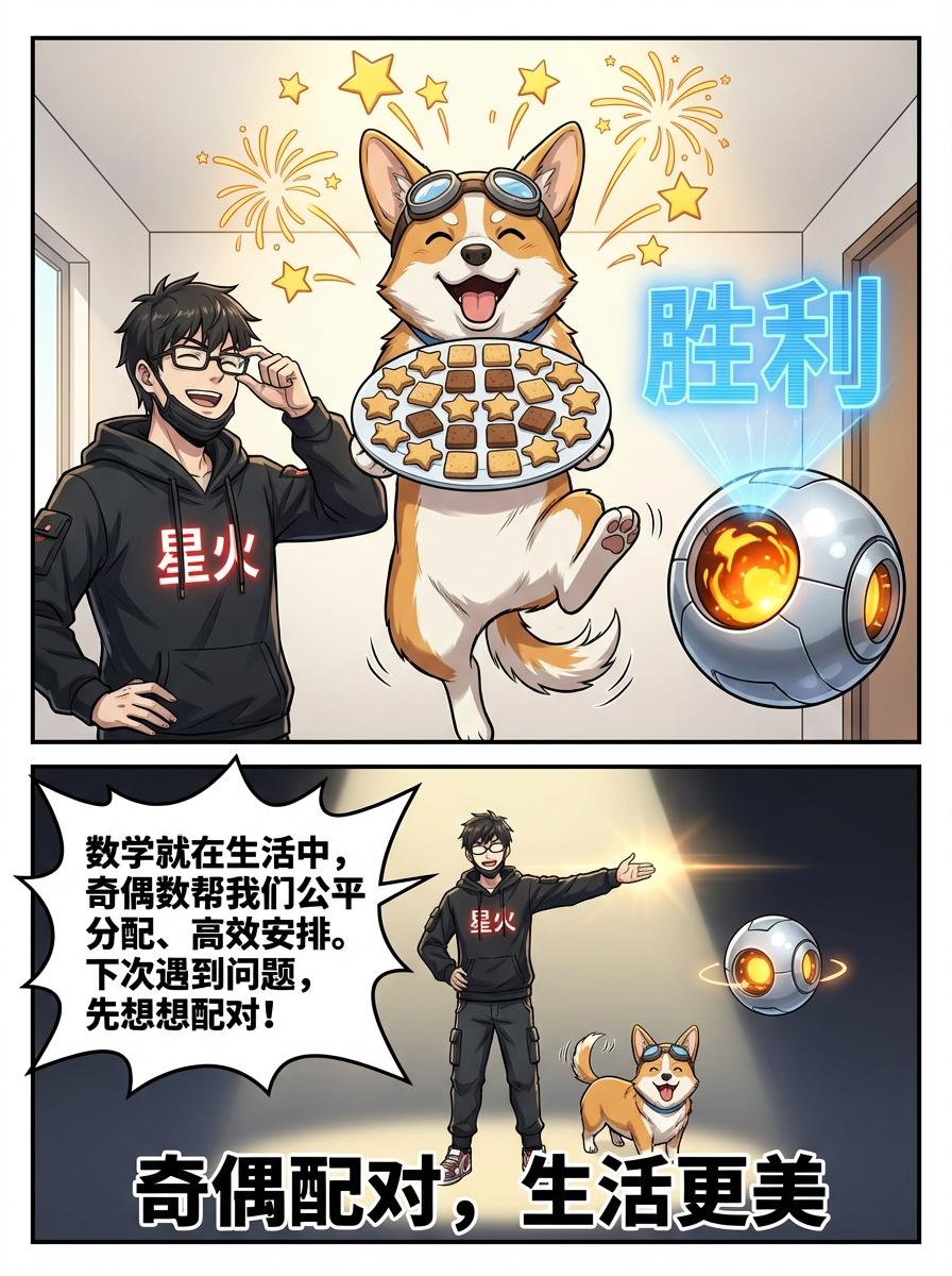 奇数与偶数的定义、配对概念详解 | 小学数学漫画教学 - 第 12 页