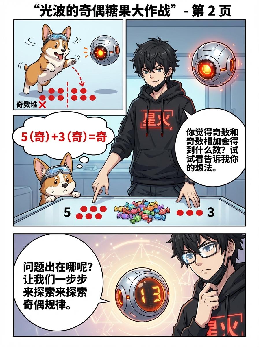 加减运算奇偶规律详解(同奇异偶)-小学数学漫画教学 - 第 2 页