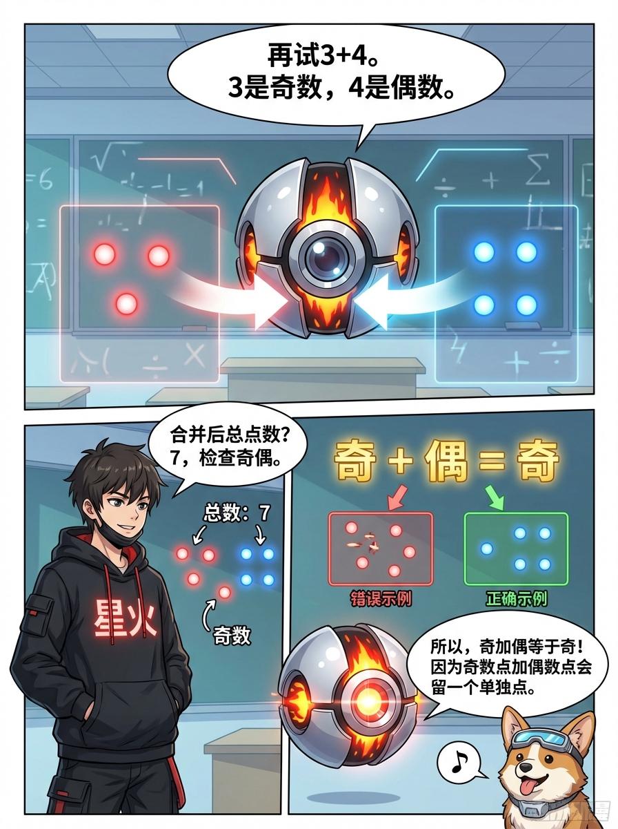 加减运算奇偶规律详解(同奇异偶)-小学数学漫画教学 - 第 7 页