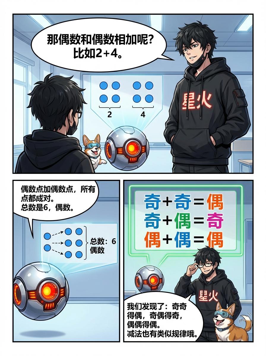 加减运算奇偶规律详解(同奇异偶)-小学数学漫画教学 - 第 8 页