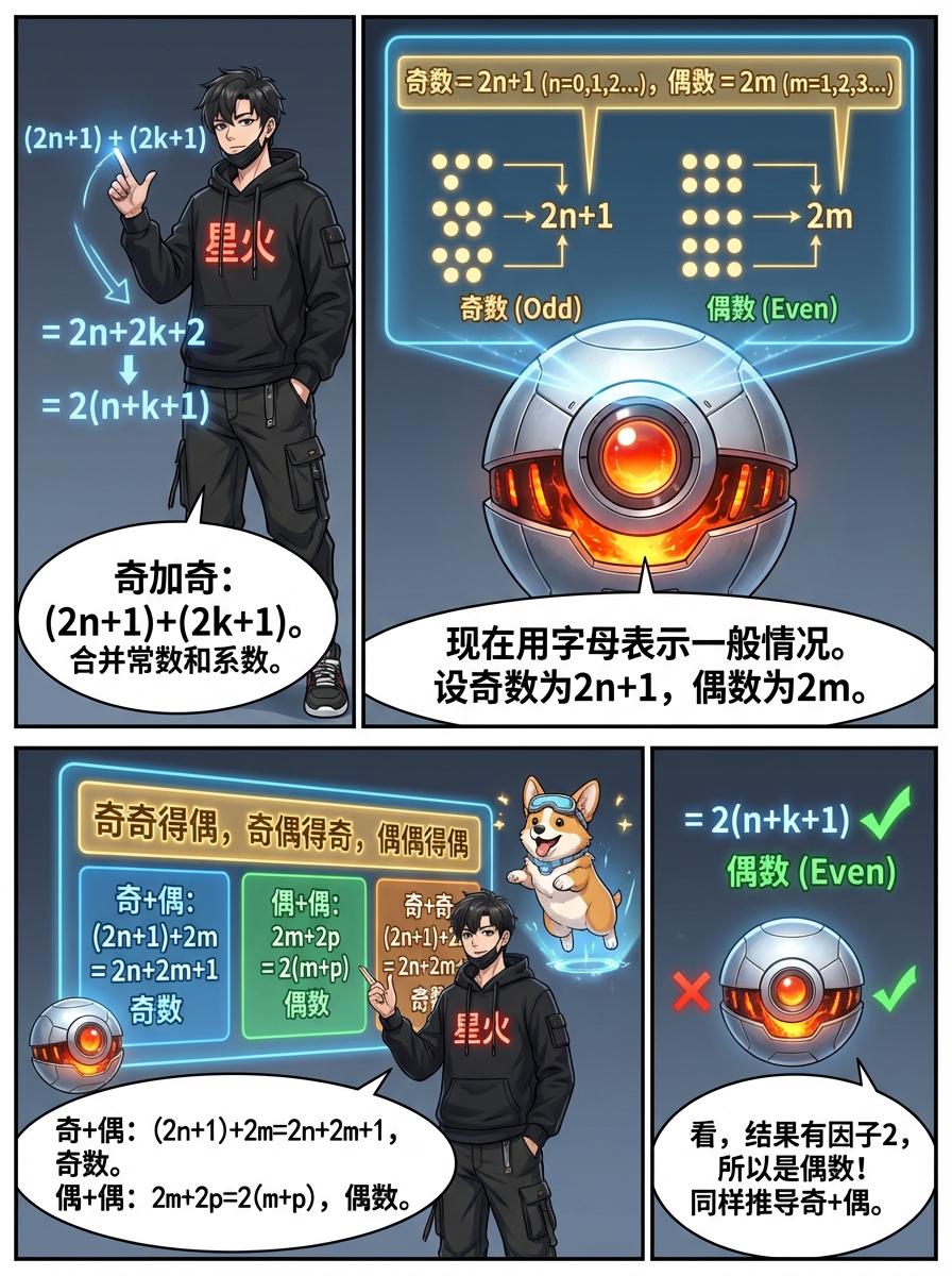 加减运算奇偶规律详解(同奇异偶)-小学数学漫画教学 - 第 9 页