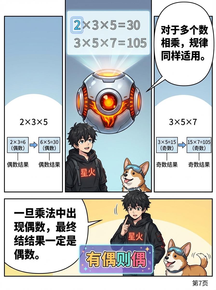 乘法奇偶规律详解：有偶则偶 | 小学数学漫画教学 - 第 7 页