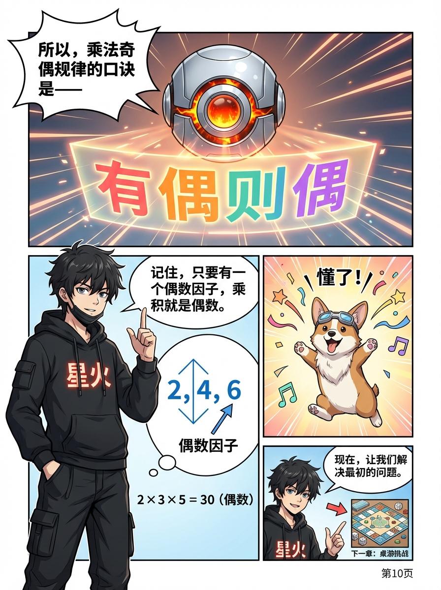 乘法奇偶规律详解：有偶则偶 | 小学数学漫画教学 - 第 10 页