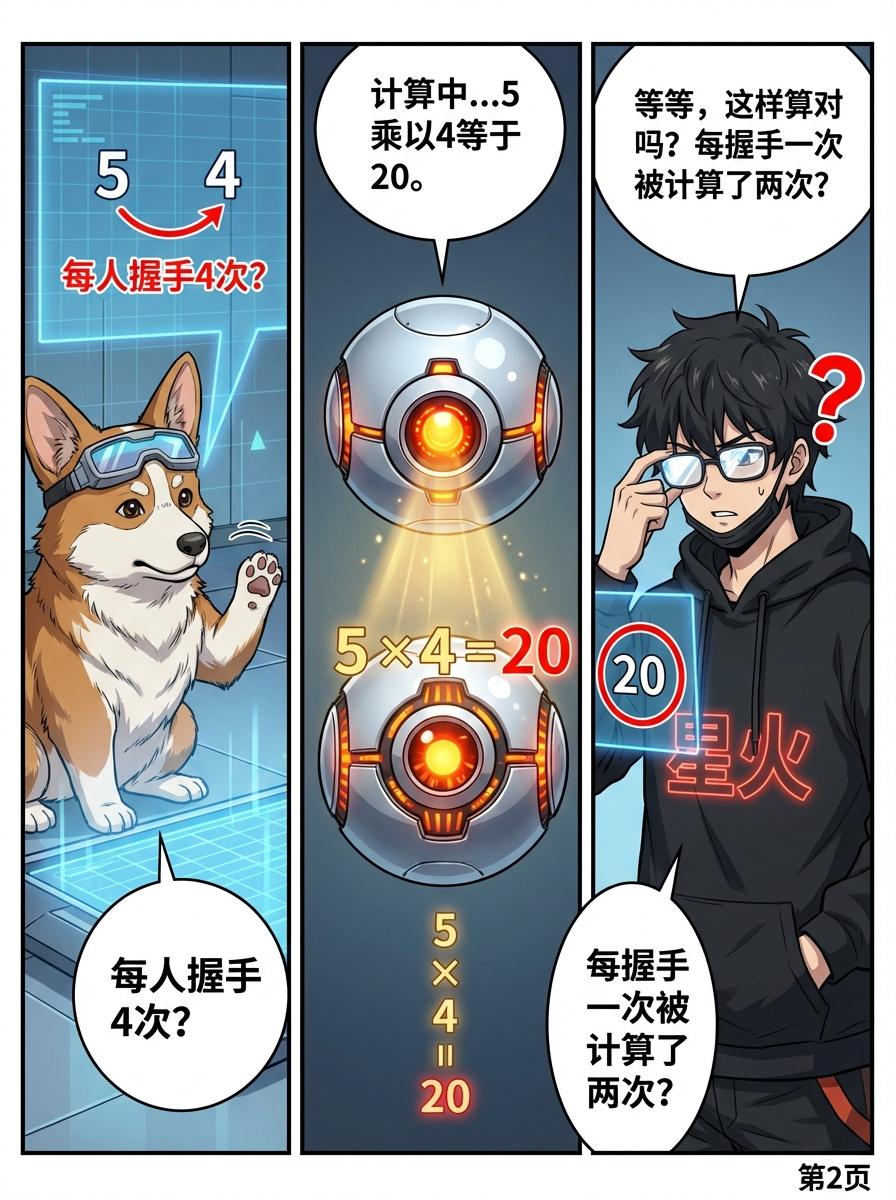 握手问题与图论初步详解：概念、公式与漫画教学 - 第 2 页