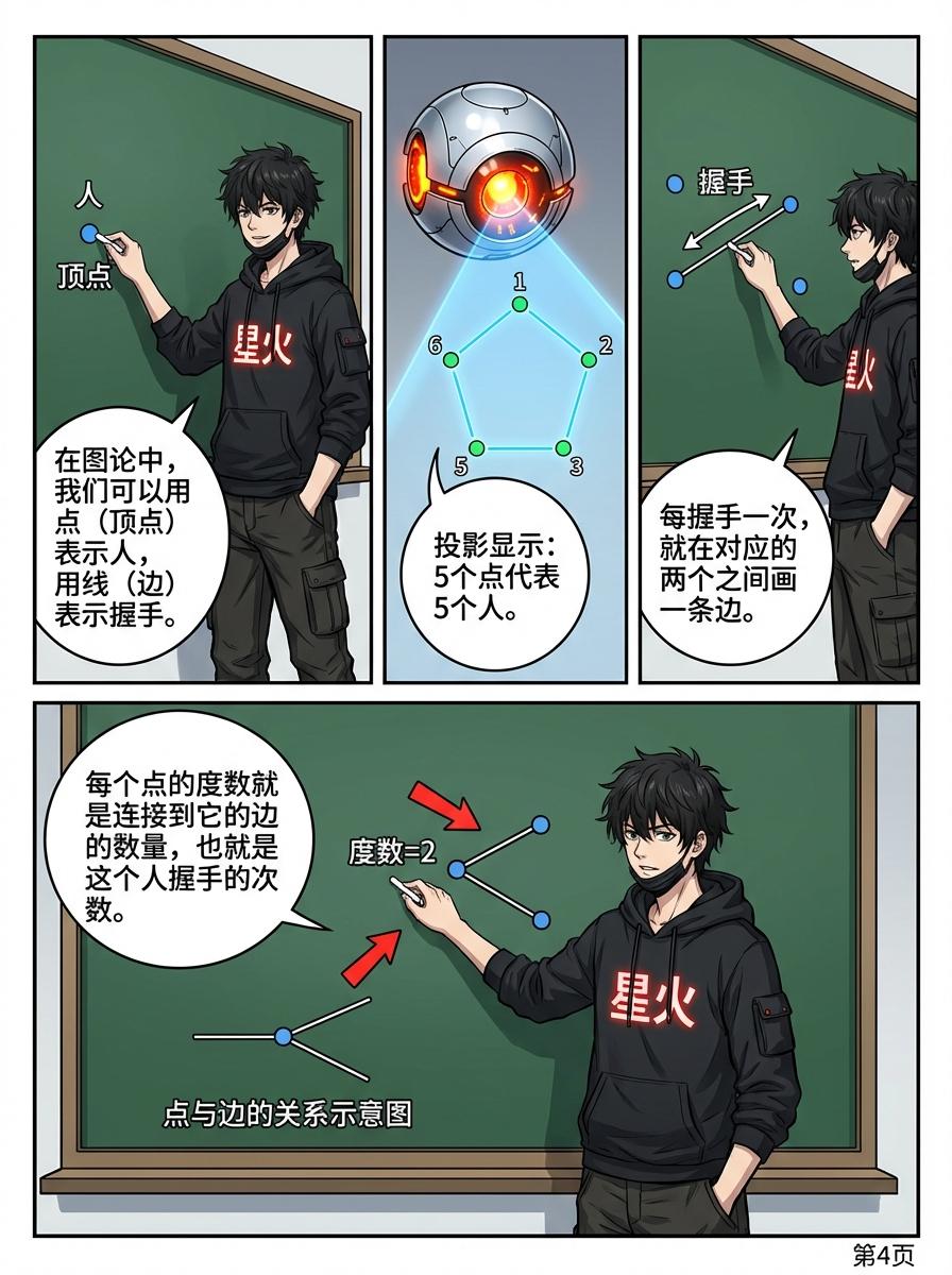 握手问题与图论初步详解：概念、公式与漫画教学 - 第 4 页