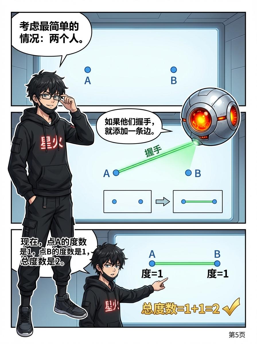 握手问题与图论初步详解：概念、公式与漫画教学 - 第 5 页