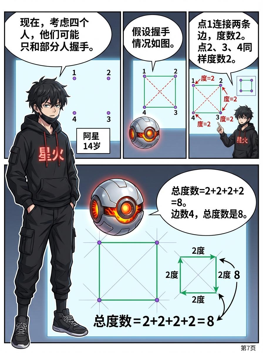 握手问题与图论初步详解：概念、公式与漫画教学 - 第 7 页