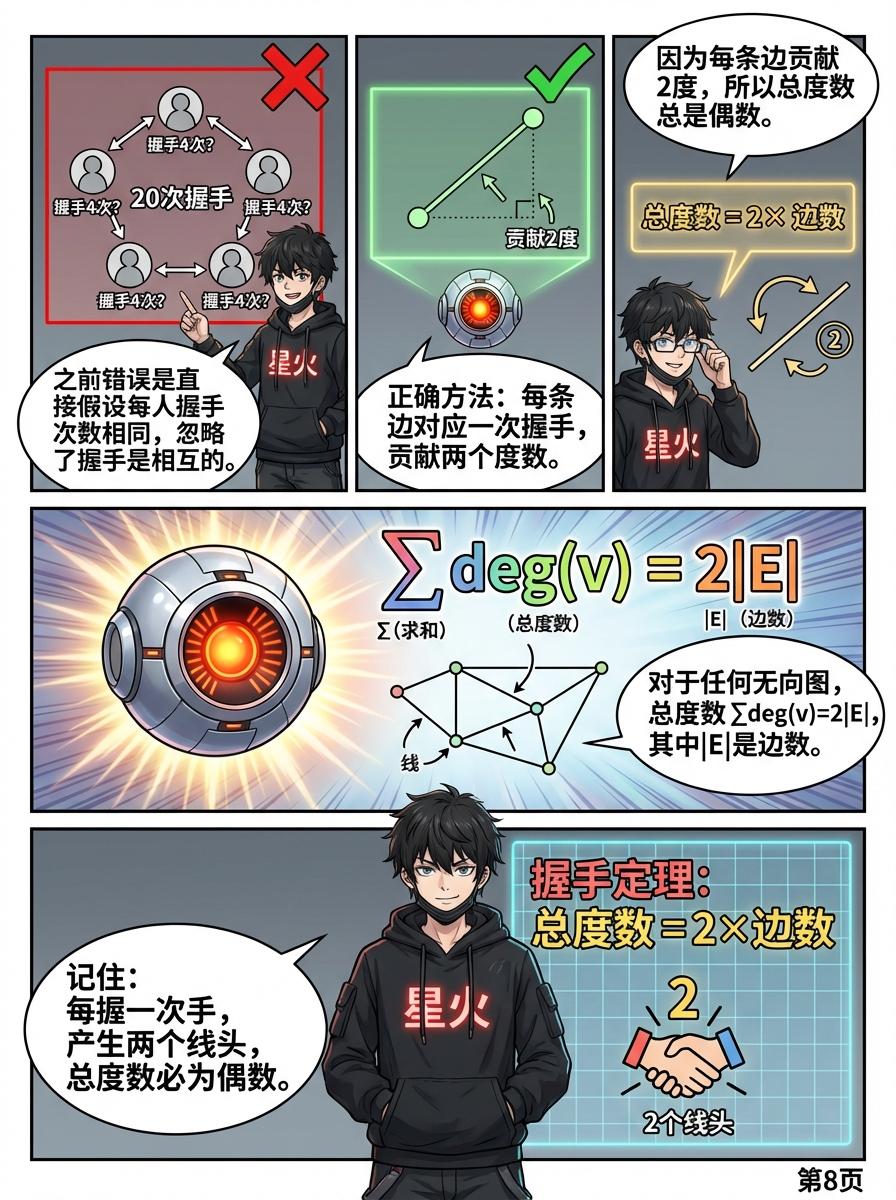 握手问题与图论初步详解：概念、公式与漫画教学 - 第 8 页