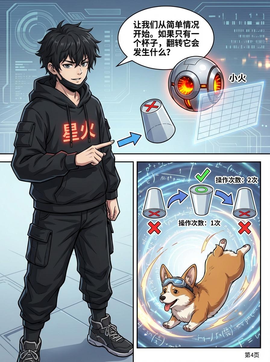 翻杯子/开灯问题详解：奇偶性原理、解题步骤与思维训练 - 第 4 页