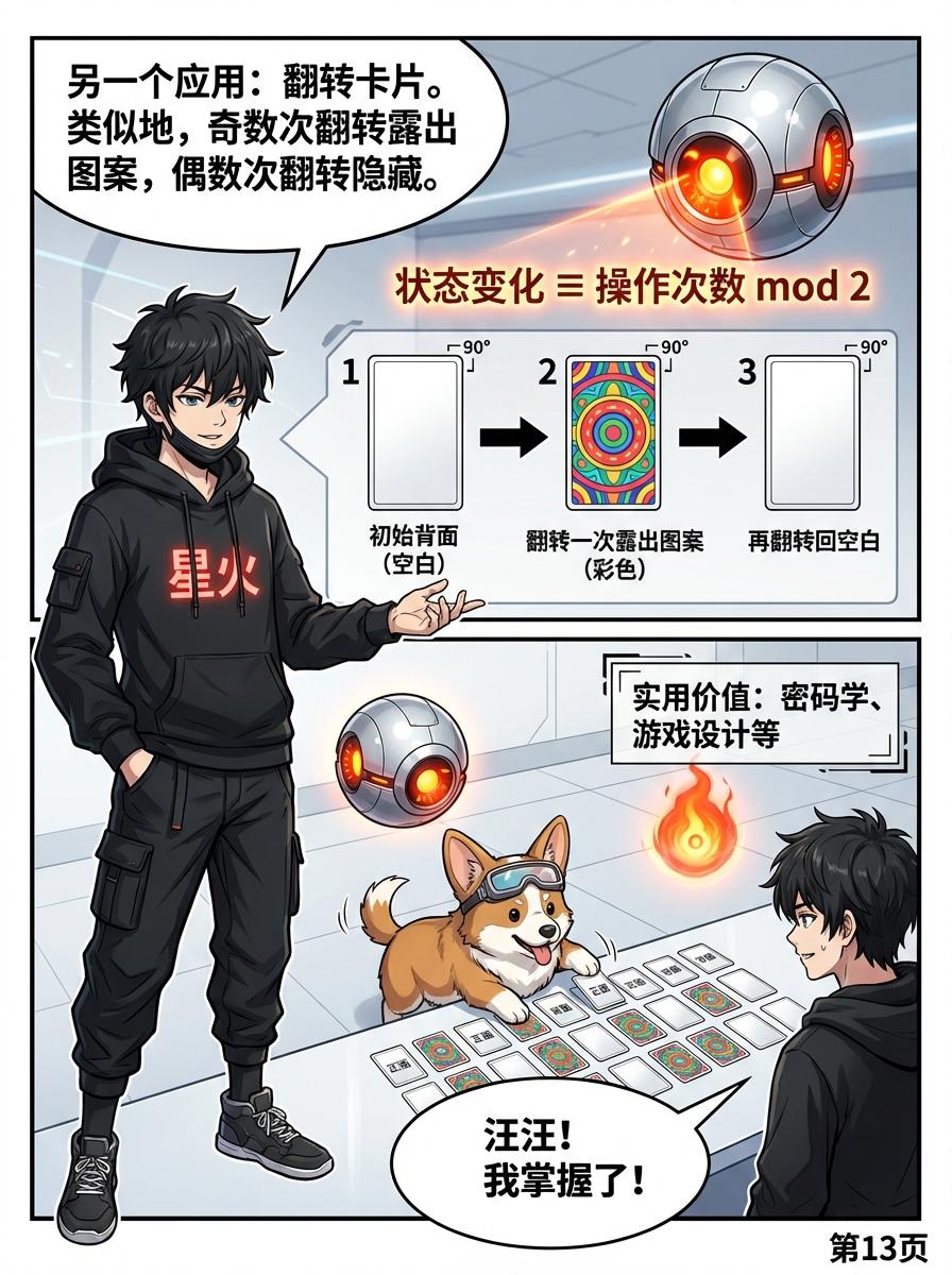 翻杯子/开灯问题详解：奇偶性原理、解题步骤与思维训练 - 第 13 页