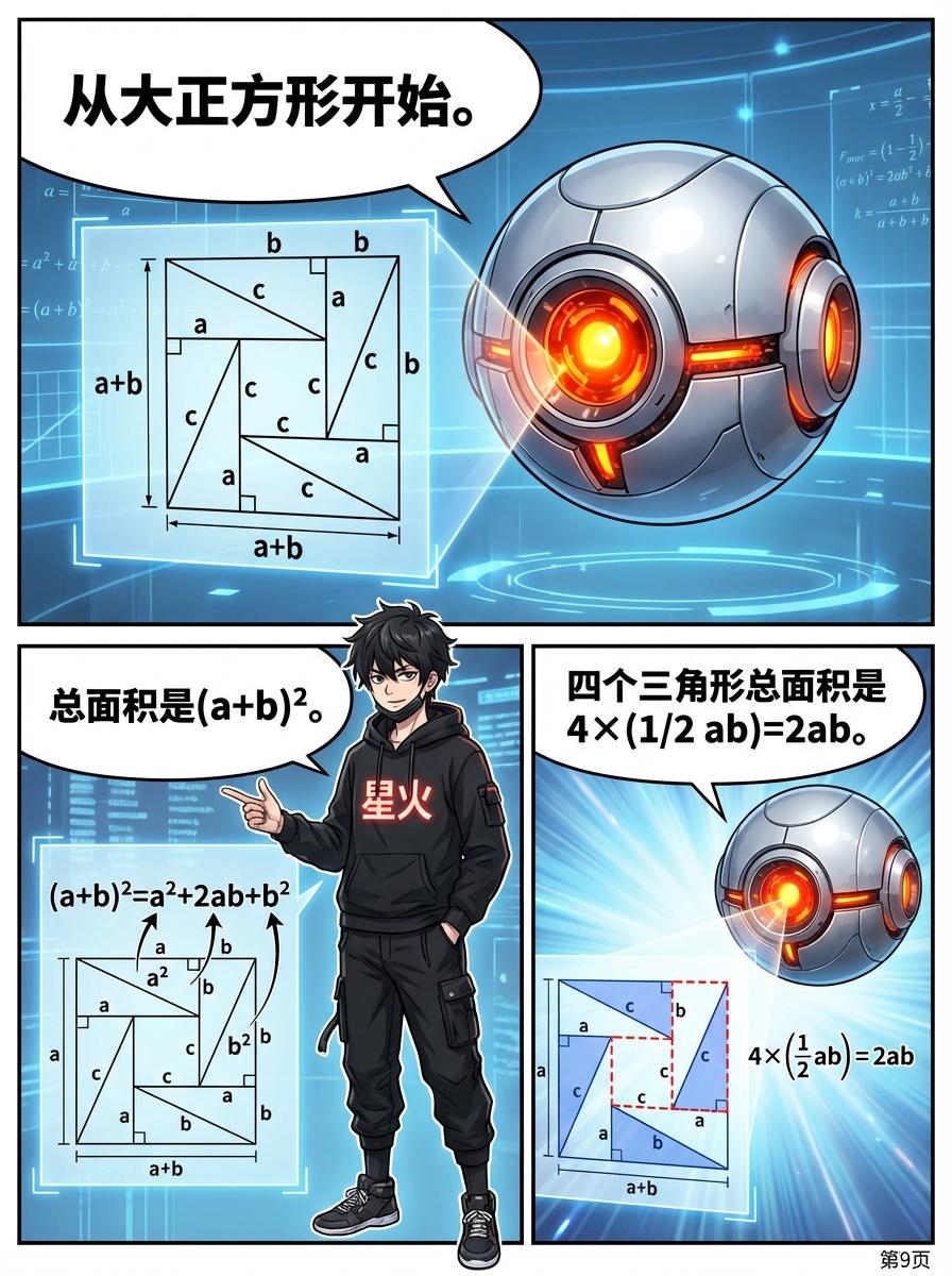 勾股定理推导详解：几何证明与公式解析 | 初中数学核心知识点 - 第 9 页