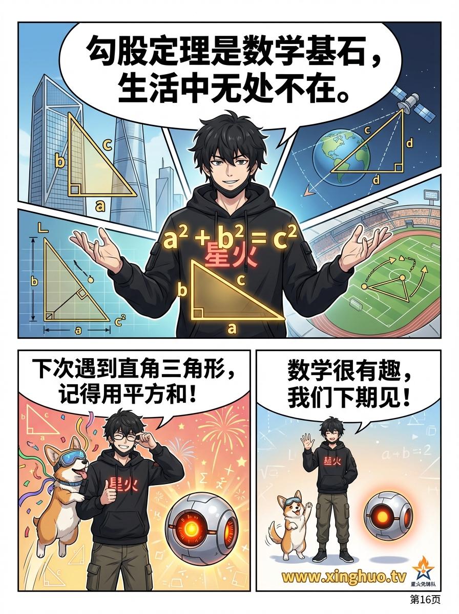 勾股定理推导详解：几何证明与公式解析 | 初中数学核心知识点 - 第 16 页