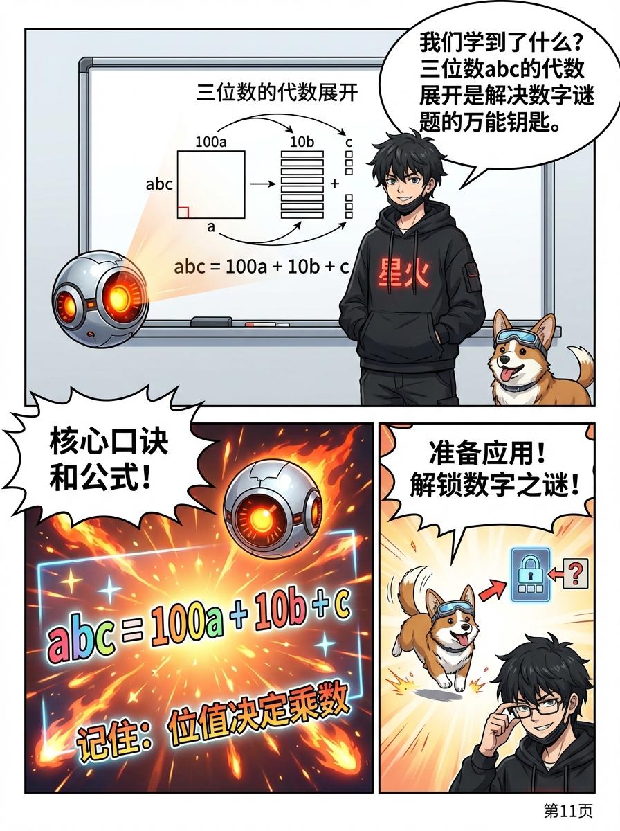 三位数展开式abc=100a+10b+c详解：概念、例题与练习题 - 第 11 页