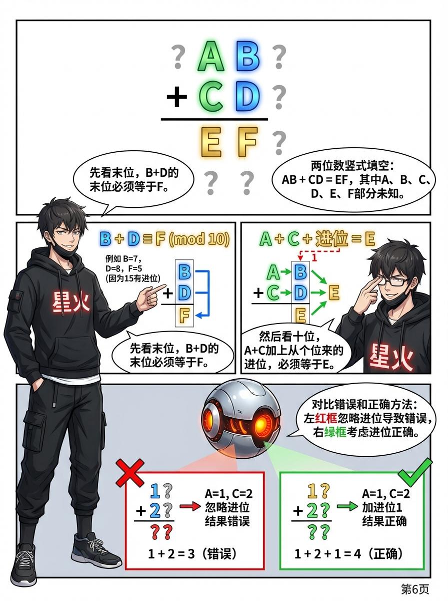 数字谜竖式填空解题技巧与练习题详解 | 小学数学计算 - 第 6 页