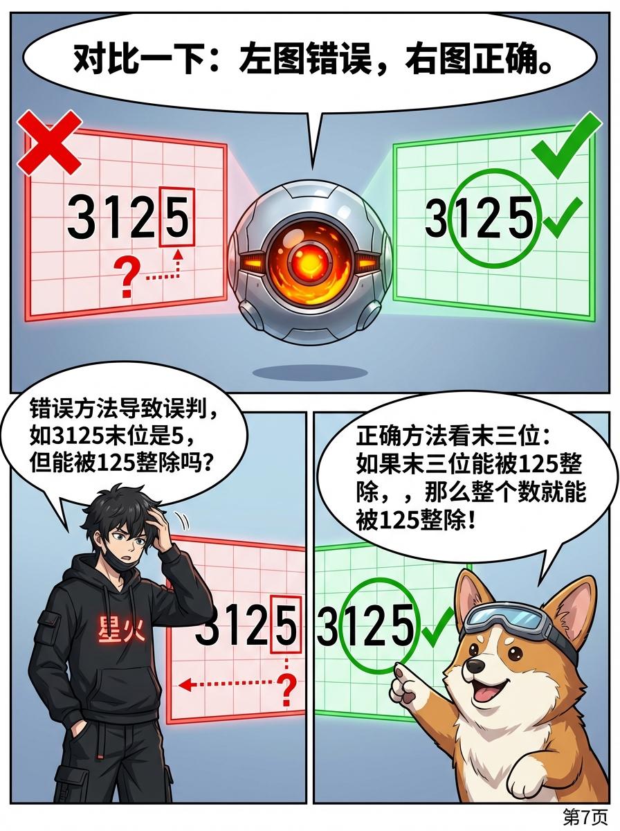 8和125的整除特征详解：判断方法与规则总结 | 小学数学 - 第 7 页