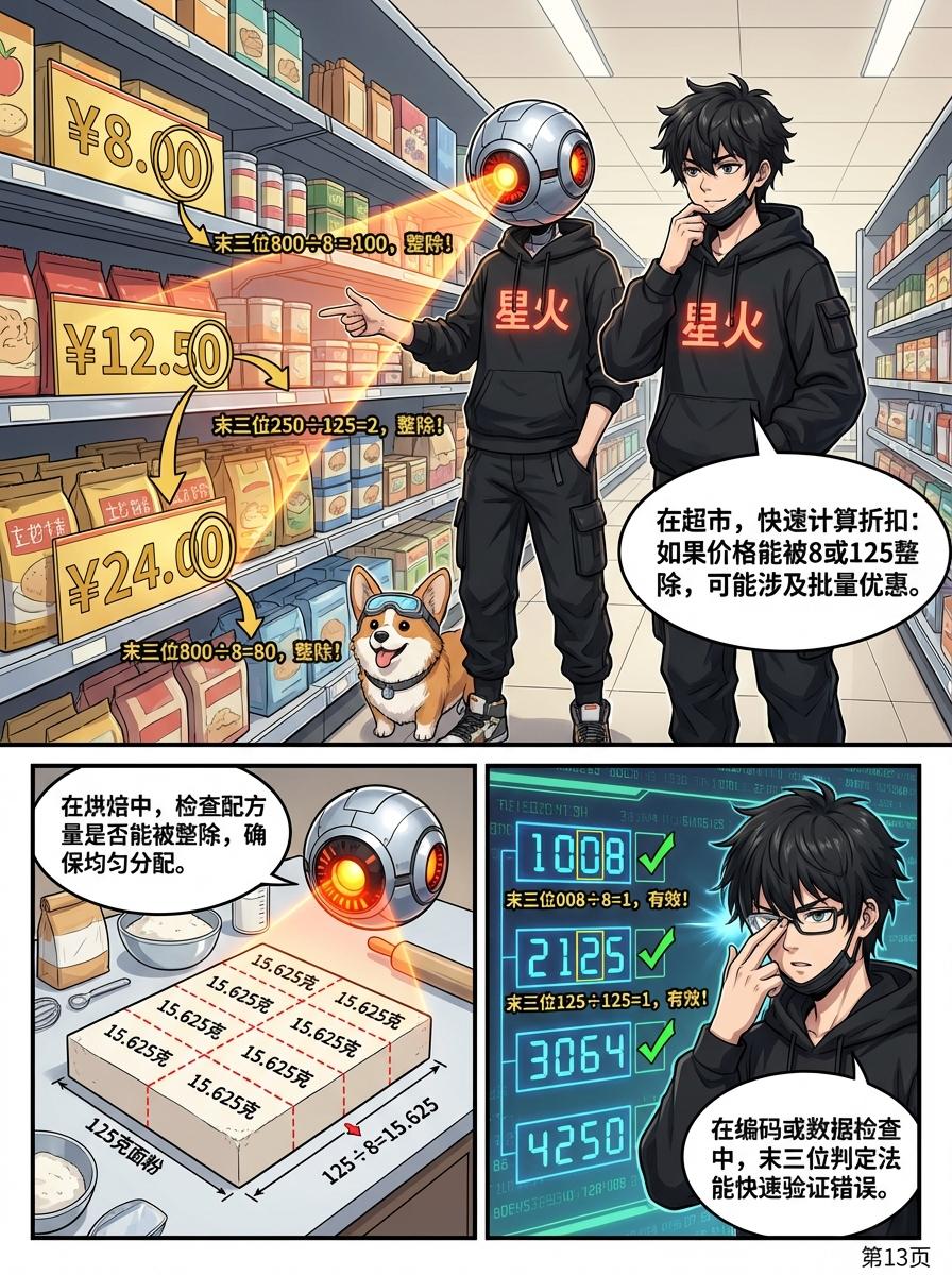 8和125的整除特征详解：判断方法与规则总结 | 小学数学 - 第 13 页