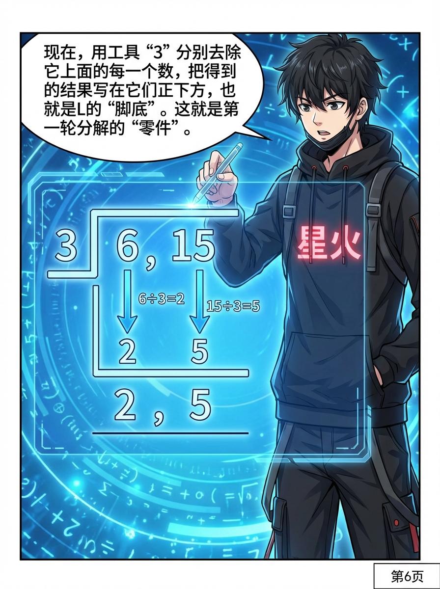 短除法详解：规范步骤、技巧与练习题 | 小学数学计算 - 第 6 页