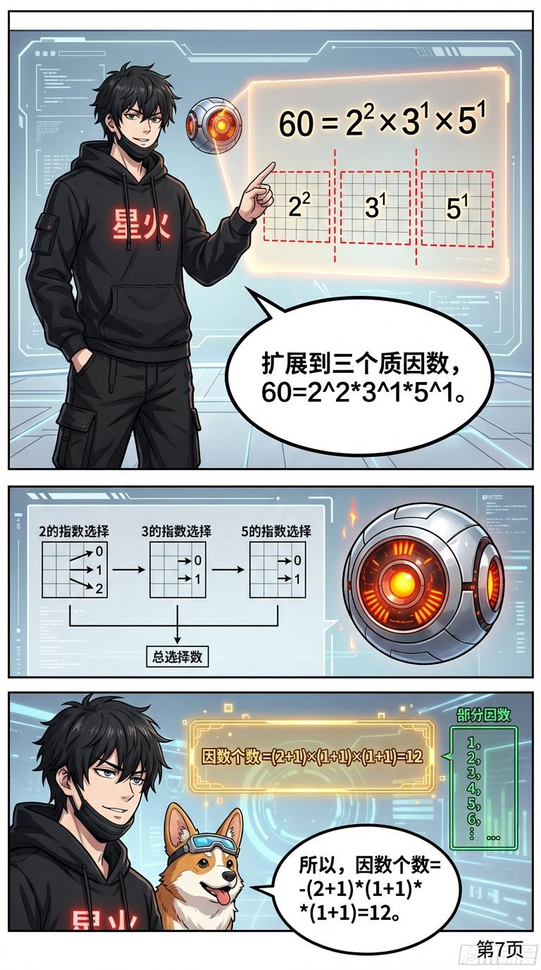 求因数个数公式详解：质因数分解步骤与例题解析 - 第 7 页