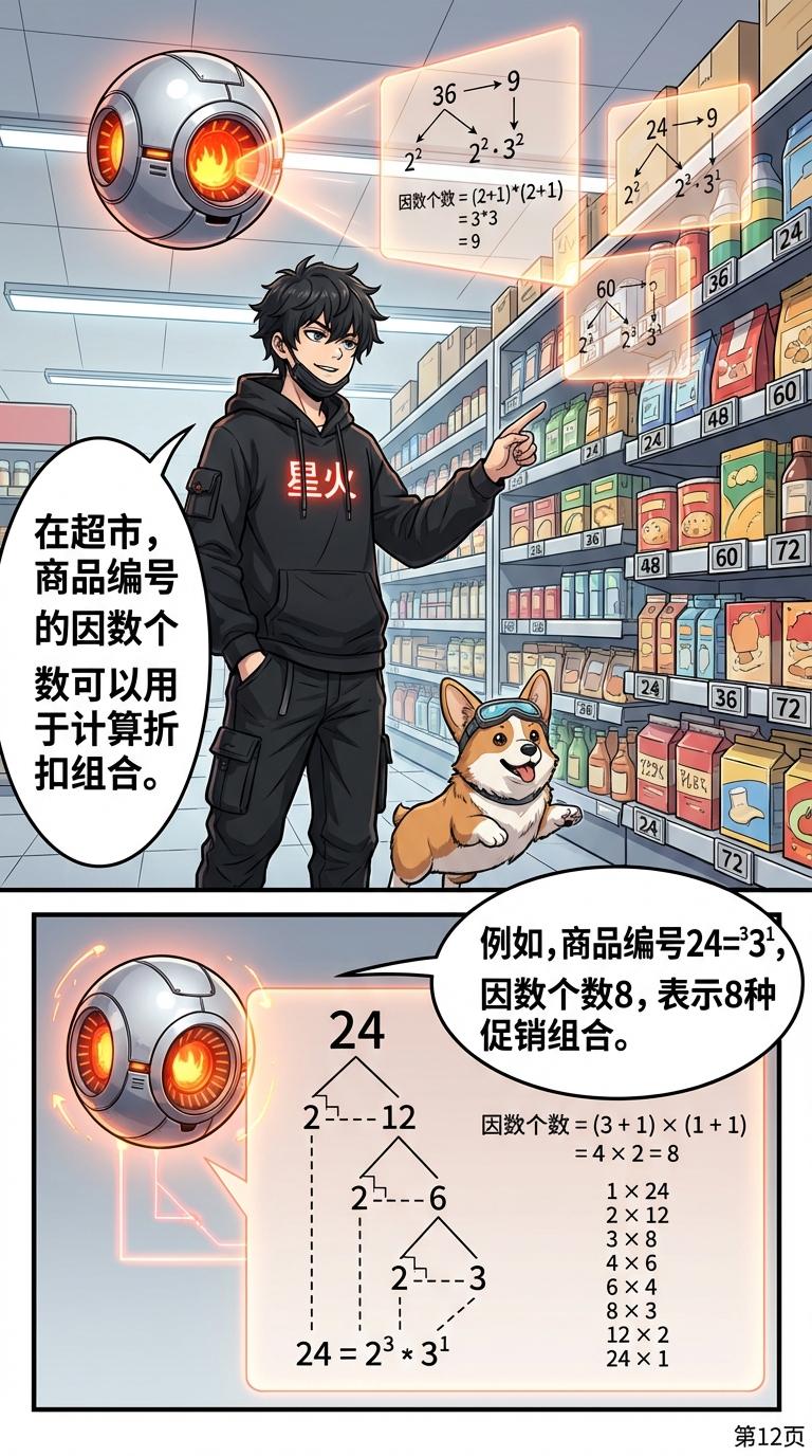 求因数个数公式详解：质因数分解步骤与例题解析 - 第 12 页