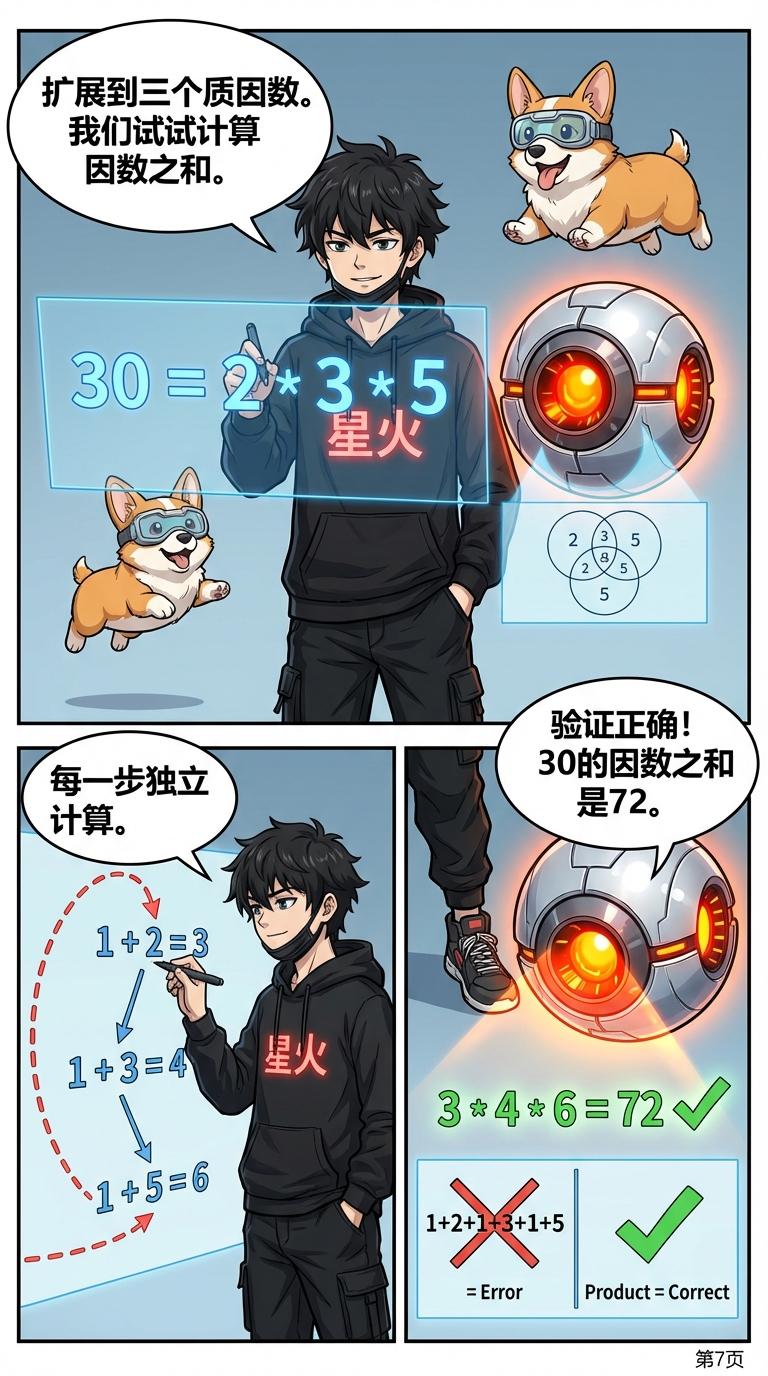 因数之和公式详解：推导过程、例题与应用 | 数学计算指南 - 第 7 页