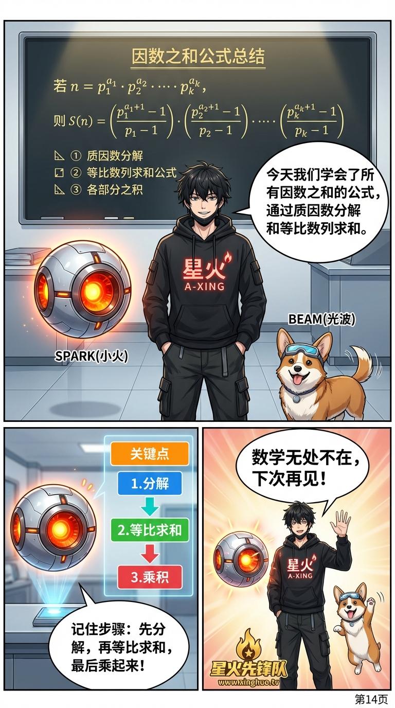 因数之和公式详解：推导过程、例题与应用 | 数学计算指南 - 第 14 页