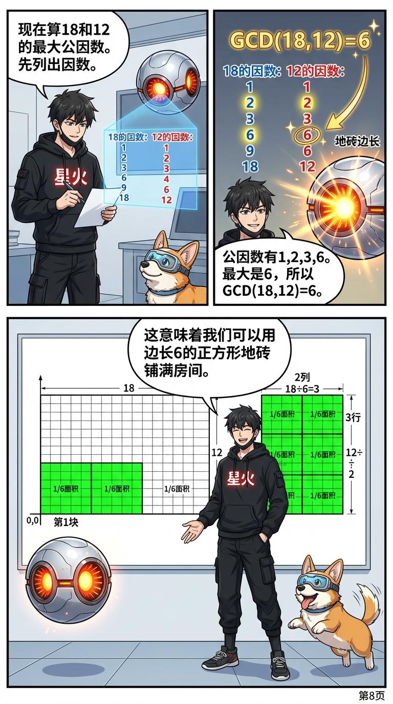 最大公因数(GCD)详解：计算方法、步骤与练习题 | 数学教学 - 第 8 页