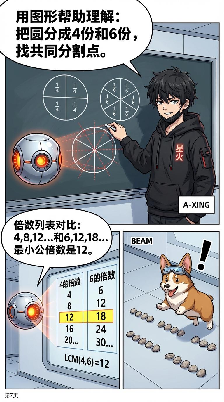 最小公倍数(LCM)详解：计算方法、练习题与漫画教学 - 第 7 页